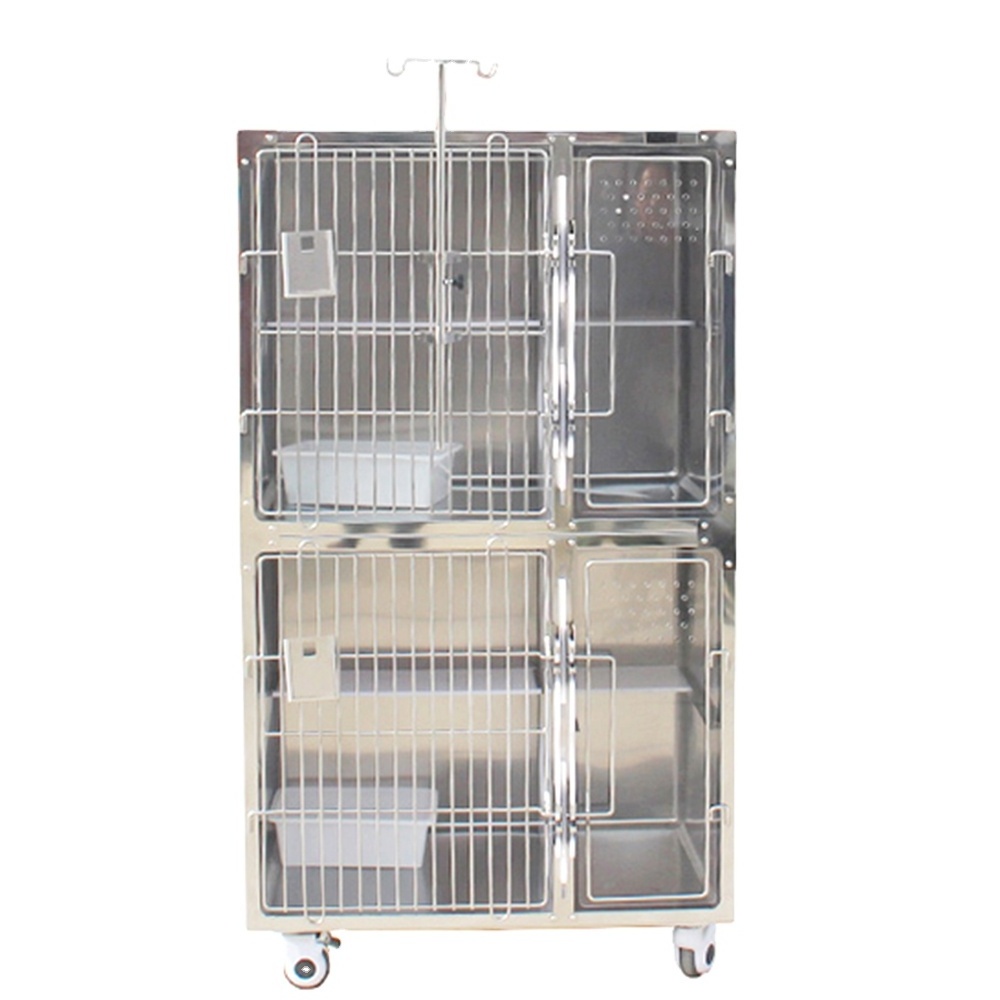 Leshypet   Factory Direct Heavy Duty Dog Kennel Strong Metal Crate with 4 Wheels Dog  cat Cages Metal Kennels