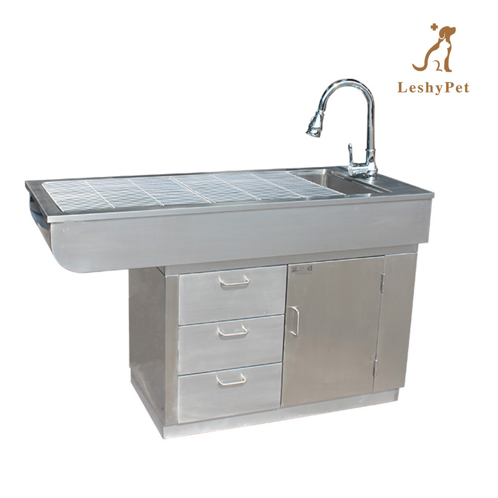 Leshypet Pet cleaning table / veterinary grooming tub/veterinary bathing sink multi-functional pet disposal table