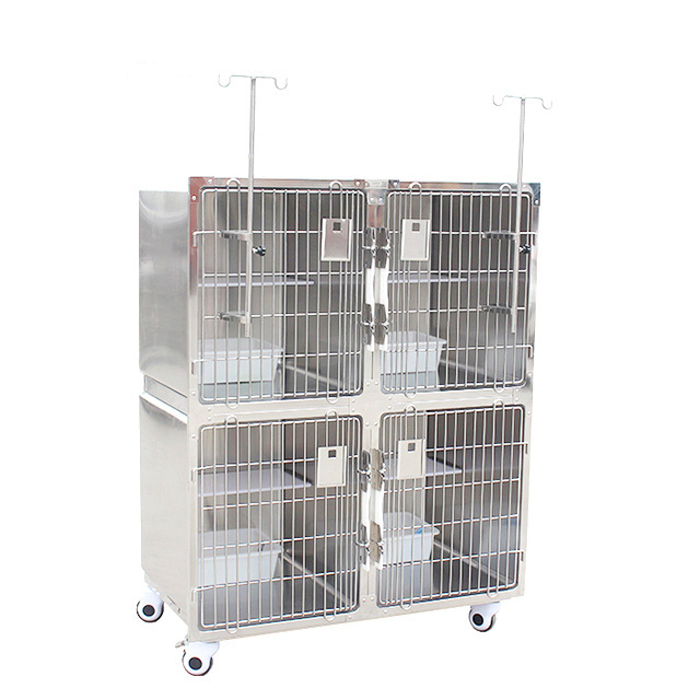 Leshypet  Heavy Duty Metal Dog Crate Cage   Divider Kennel with Stainless Feeding Bowl  Pull Out Tray