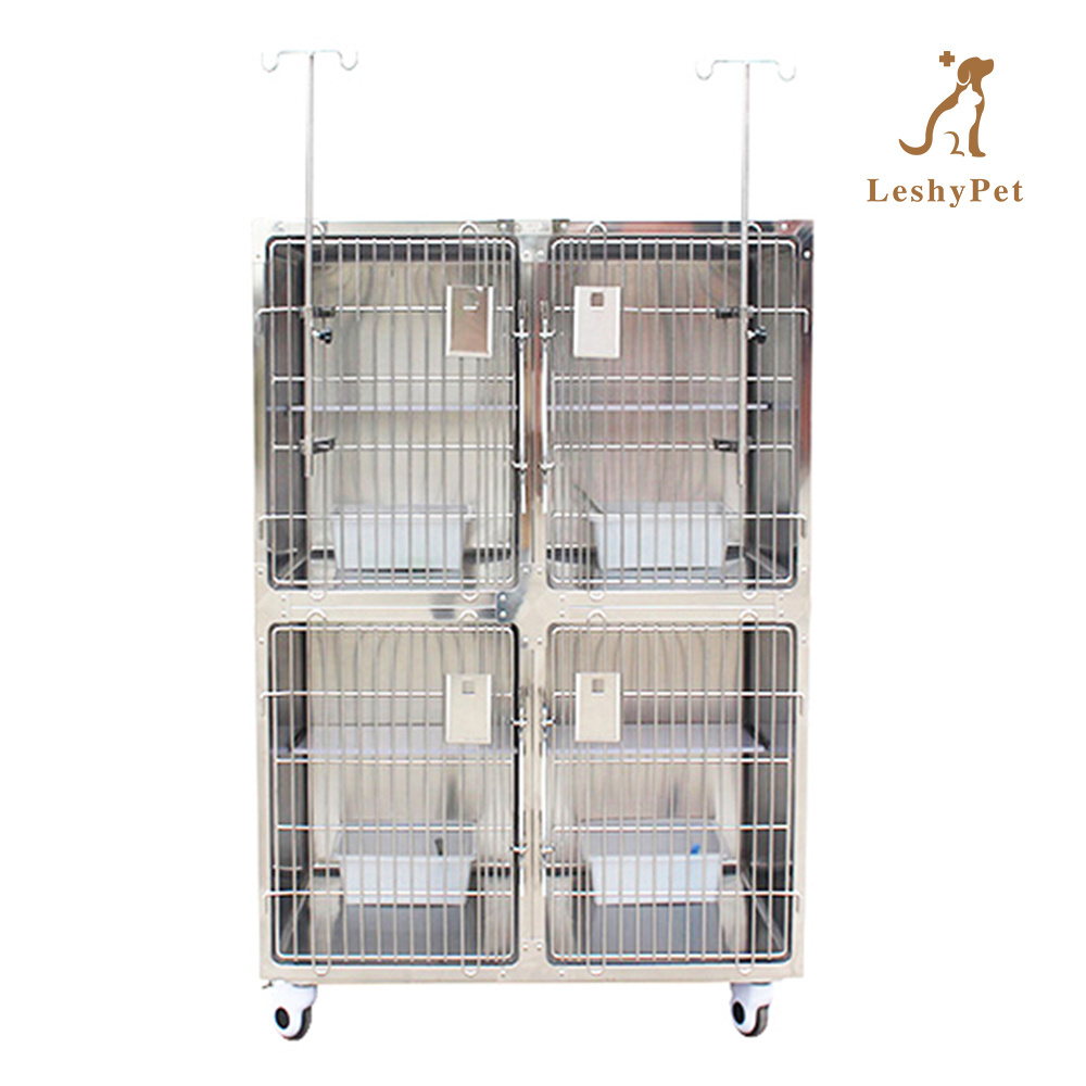 Leshypet  Stainless Steel Dog Cages  Heavy Duty Extra Large Kennel for Large Dogs