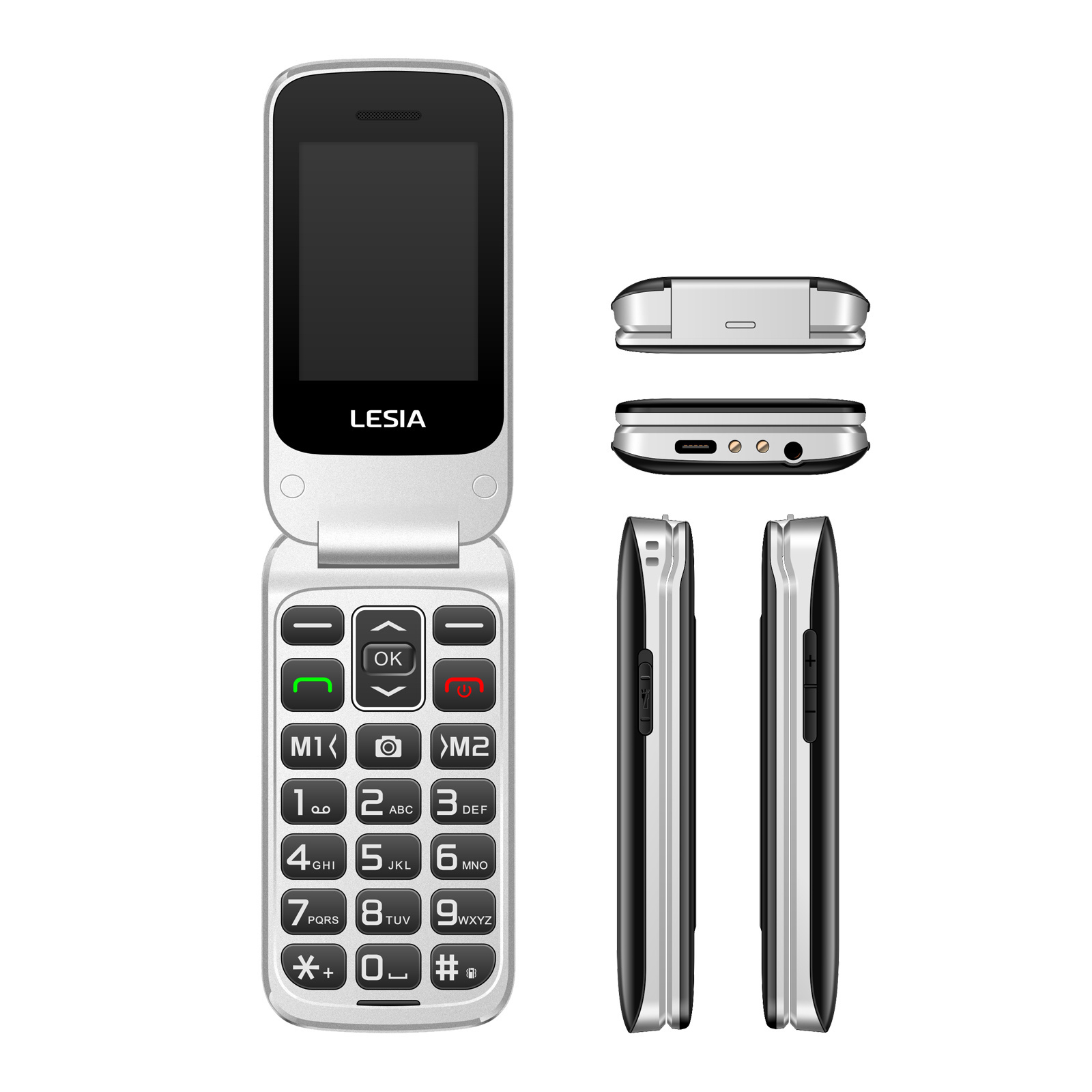 LESIA Flip feature cute mini 4G mobile phone 2 sim cheap price 2.4 inch portable phone with big keypad