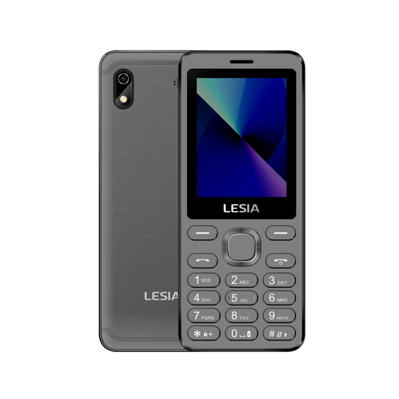 Lesia 2.4 inch dual sim slim very slim feature phone plated keypad metal body mobile phone 2G gsm cell phone