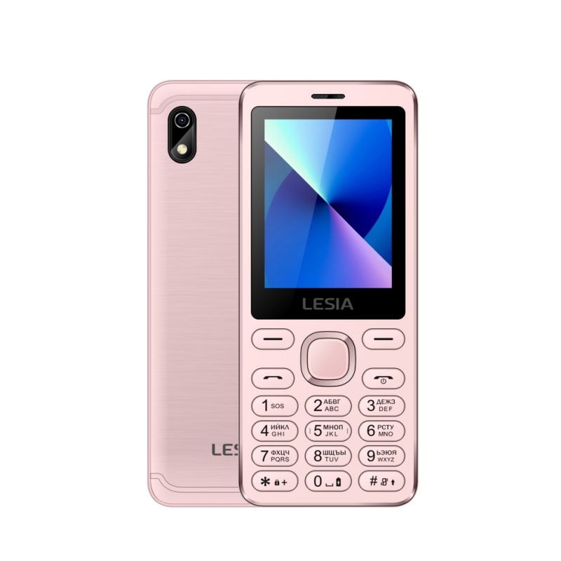 Lesia 2.4 inch dual sim slim very slim feature phone plated keypad metal body mobile phone 2G gsm cell phone