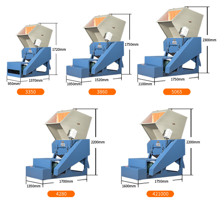 LESINTOR Recycling Machine Grinder Crusher Bags PE Plastic Shredder Customized Bottle Key Training Power Plastic Crusher machine