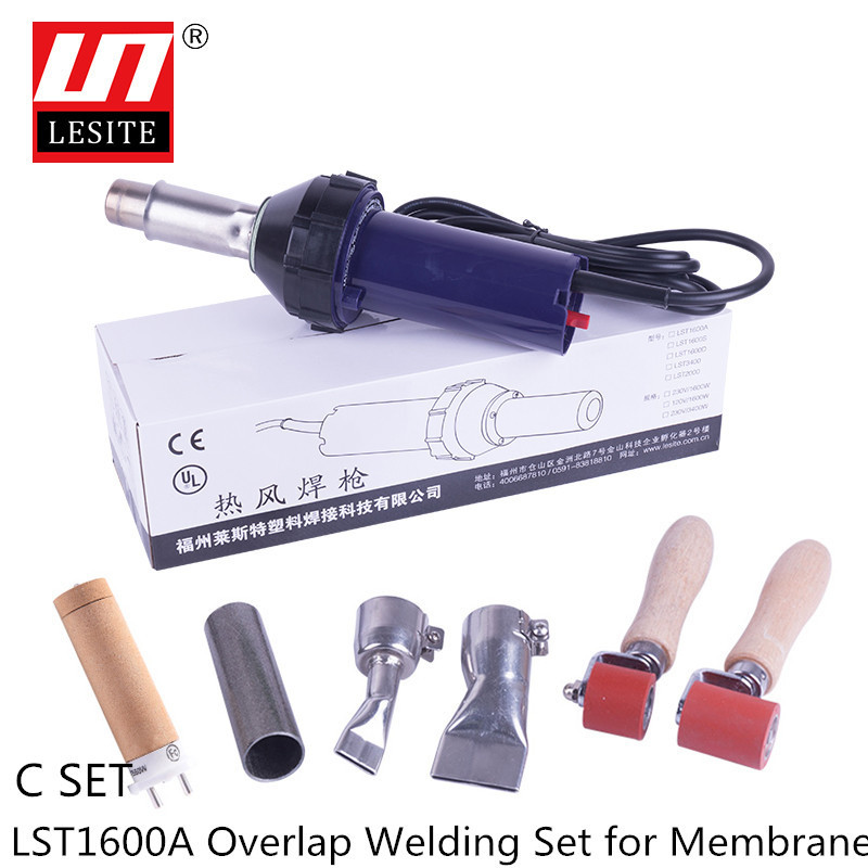 1600W Hot Air Welder Plastic Heat Gun PVC Floor Welding Torch Hot Air Blower With Accessories