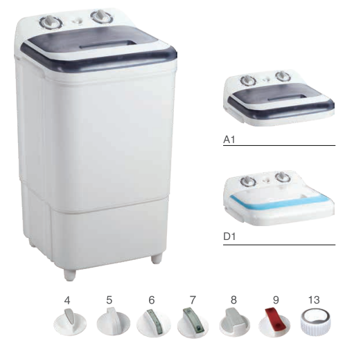 single tub top loading washing machines 7kg semi-automatic washing machine wash only 2022  new arrival