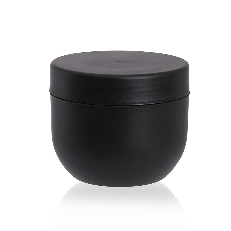 Bowl Shape Single Wall Black PP 8 oz Plastic jars for cosmetics cream or body butter Jars