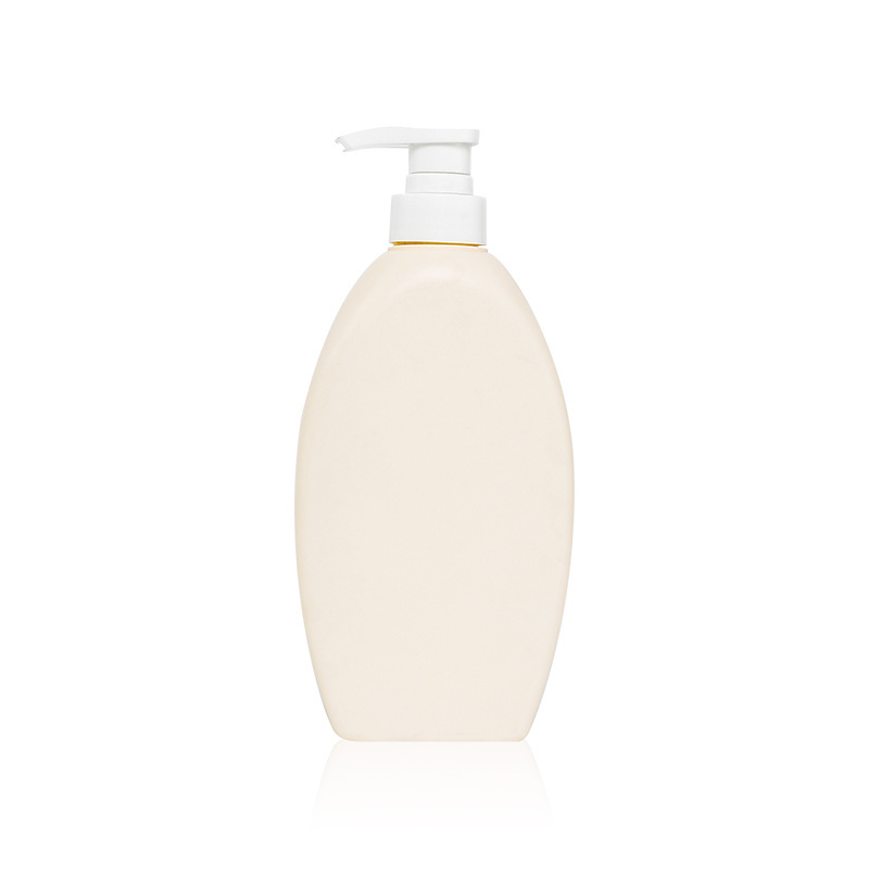 Factory Direct Supply Custom Beige Yellow Color 600ml Plastic Baby Shampoo Lotion Pump Bottle Unique