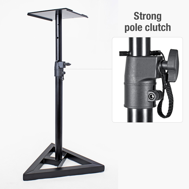 Metal heavy-duty height adjustable recording studio monitor speaker stand,  suitable for home recording studio