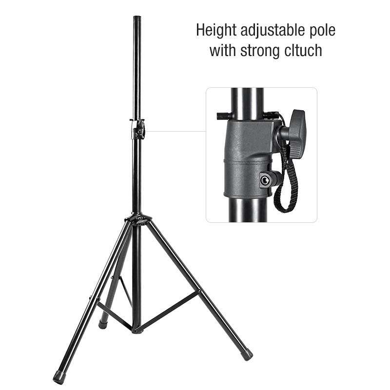 OEM 15 inch Heavy duty black tripod adjustable floor speaker stand for 12 15 inch speaker