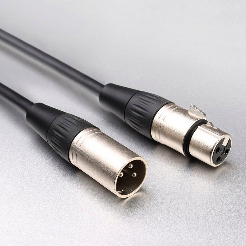 Wholesaler Professional Rohs OFC Low Noise Microphone XLR Cable 100M Silver Polybag Stock Speaker Cable Silver Plated Spiral