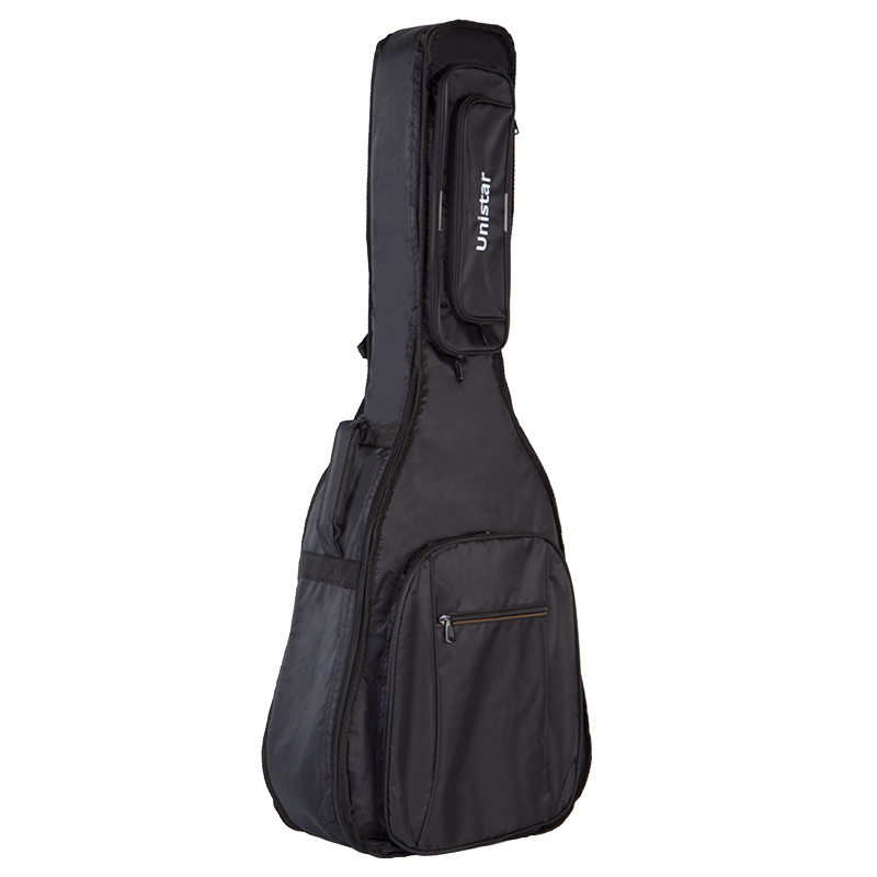 OEM Portable Padded Instrument Gig Bag for Acoustic Guitar / Bass made of Polyester Fiber,in Black color from China