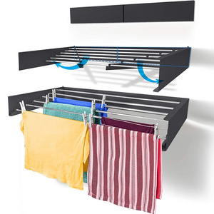 Space Saving Foldable Compact Design Idea Laundry rack Wall Clothes Dryer for Bathroom Balcony Patio Garden & Pool