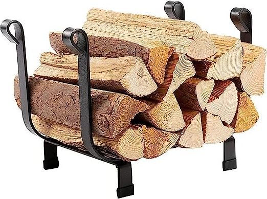 Outdoor Firewood Rack with Cover Heavy Duty Steel Wood Rack for Indoor and Outdoor Firewood with Waterproof Wood Cover