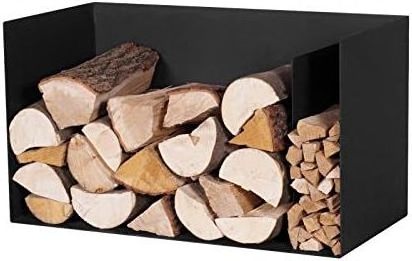 Outdoor Firewood Rack with Cover Heavy Duty Steel Wood Rack for Indoor and Outdoor Firewood with Waterproof Wood Cover