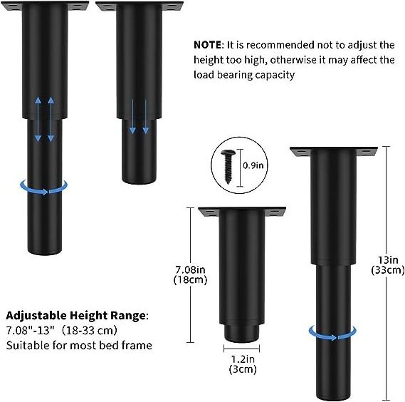 Hot Style Metal Table Leg Adjustable Height Office Desk Frame Telescopic Folding Cylindrical Table Legs