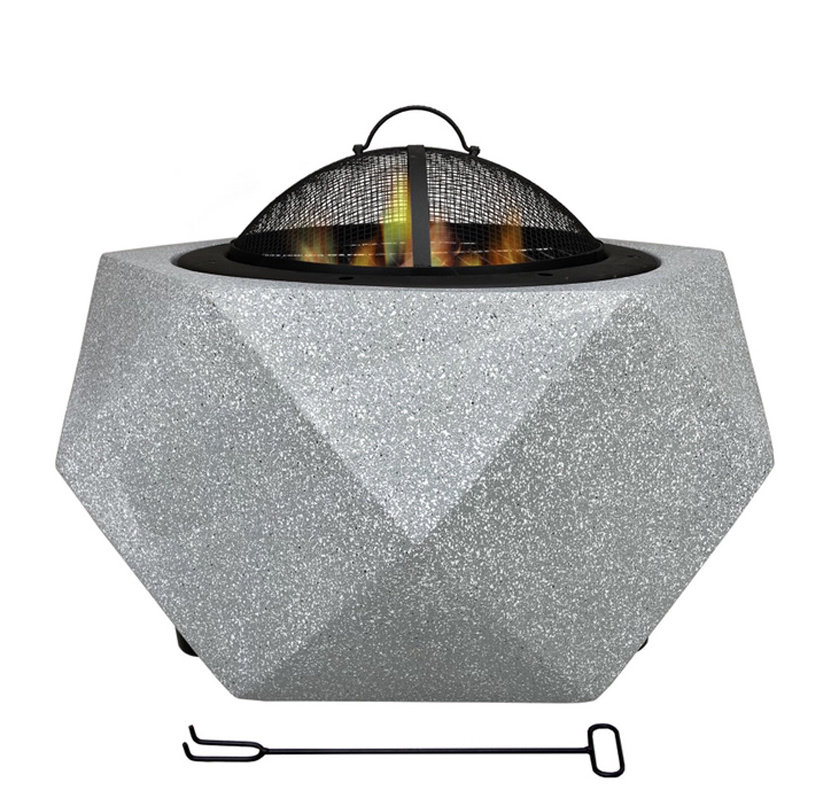 Premium Barbecue Fire Pit Patio Fireplace Portable with Removable Grill Grate Spark Grille and Poke