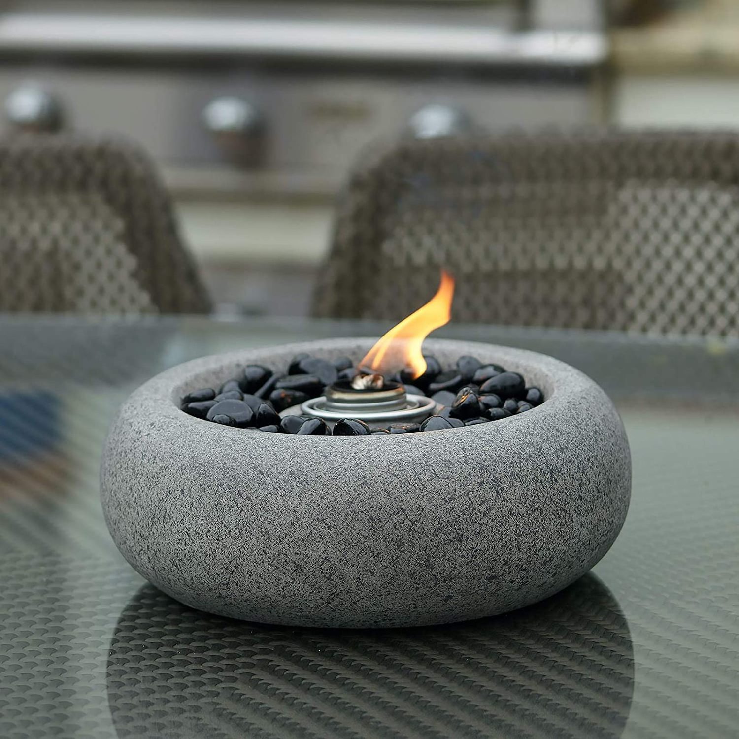 Garden table fireplace and coffee table firebowl for Patio fire pit table fire bowl