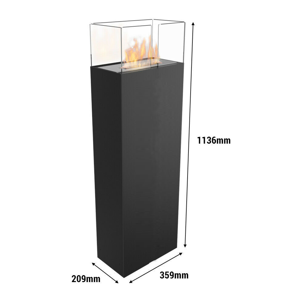 Modern Design Style Steel And Glass Material Terrace Fireplace Ethanol Fireplace With 2 Years Warranty