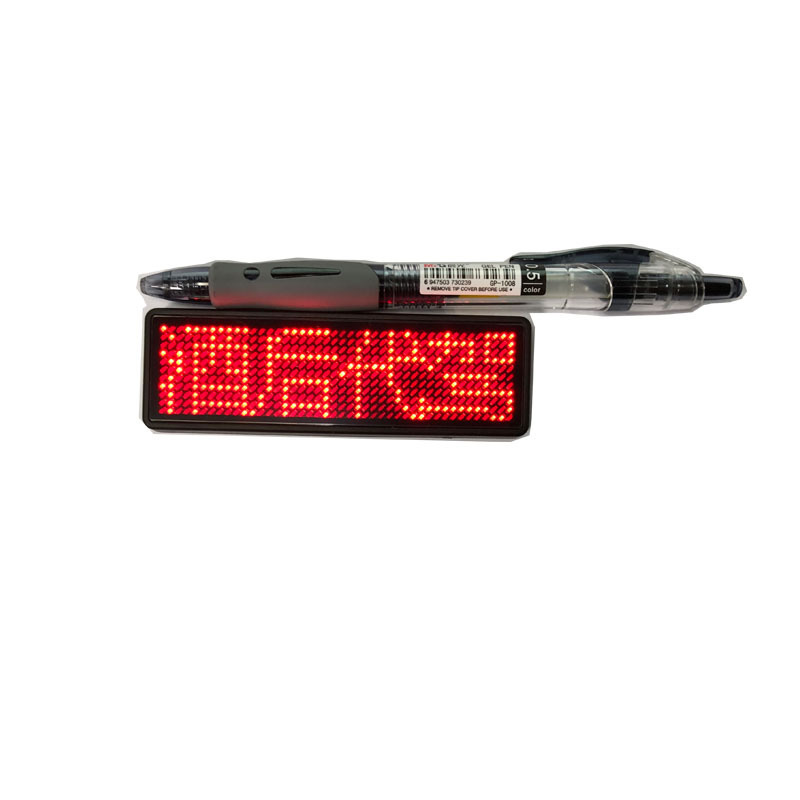 Programable Recharge Led Badges Name Badge Plastic