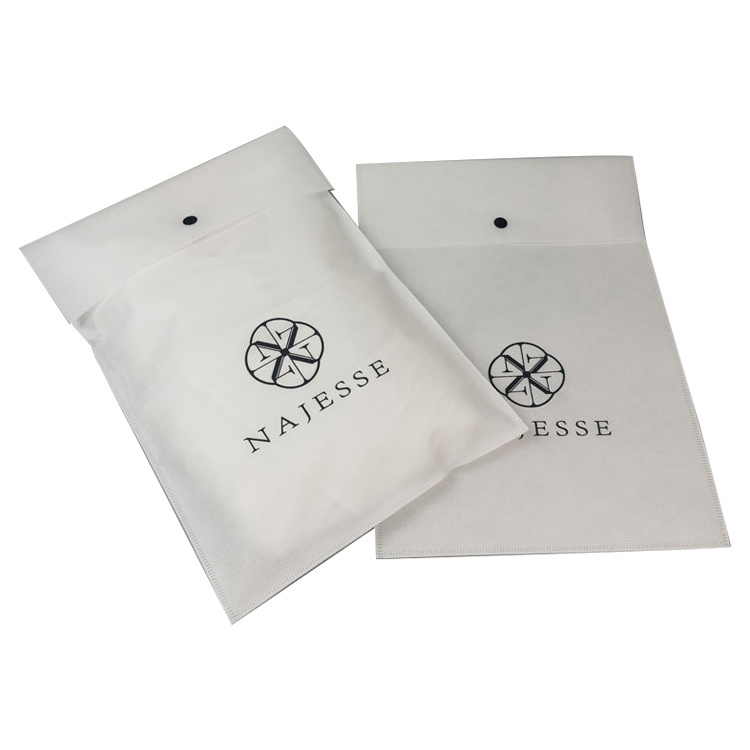 Portable Clothing Non Woven Dust Bags Custom Printed Logo Envelope Pouch Packaging Bag For Clothing