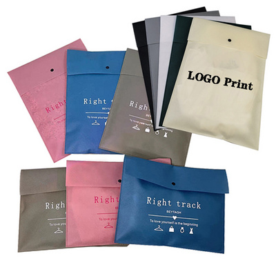 Portable Clothing Non Woven Dust Bags Custom Printed Logo Envelope Pouch Packaging Bag For Clothing