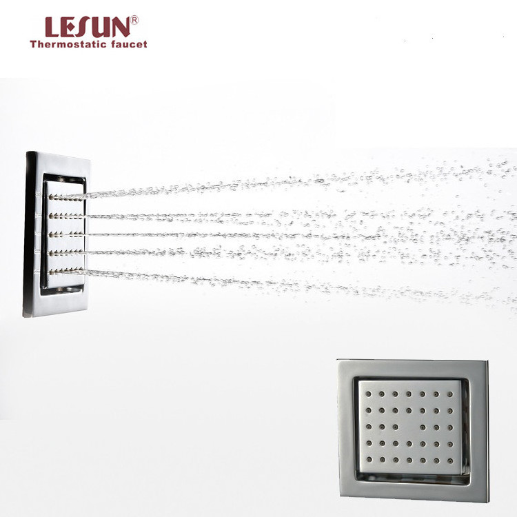 LESUN thermostatic 5 way shower diverter rainfall shower valves sets