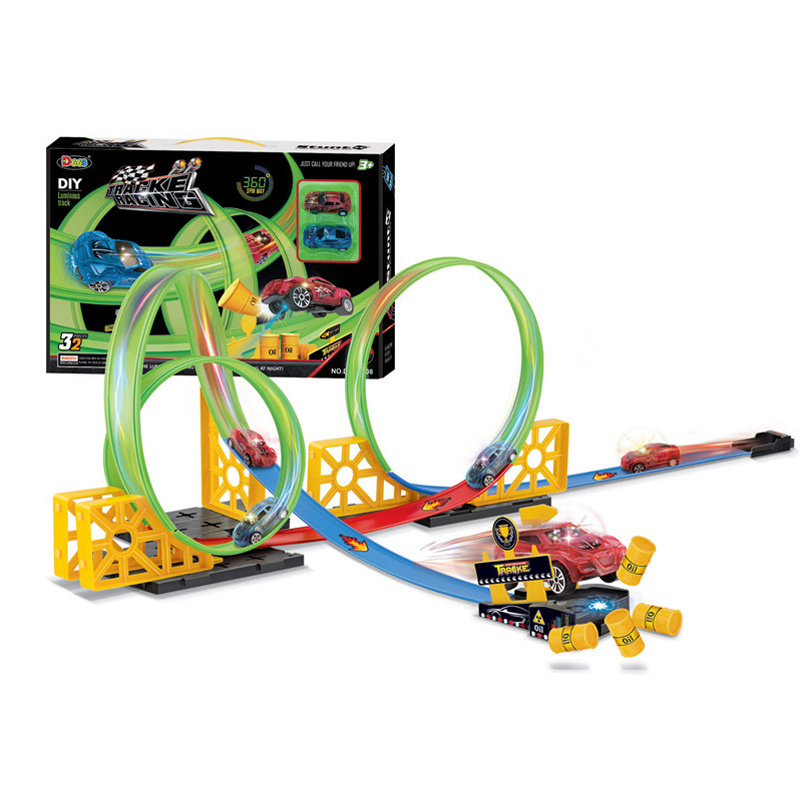 Trending products 2024 new arrivals Hot Sales Slot Toys Pull Back Wheels Track Builder Total Takeover Toy Cars Track for Kids