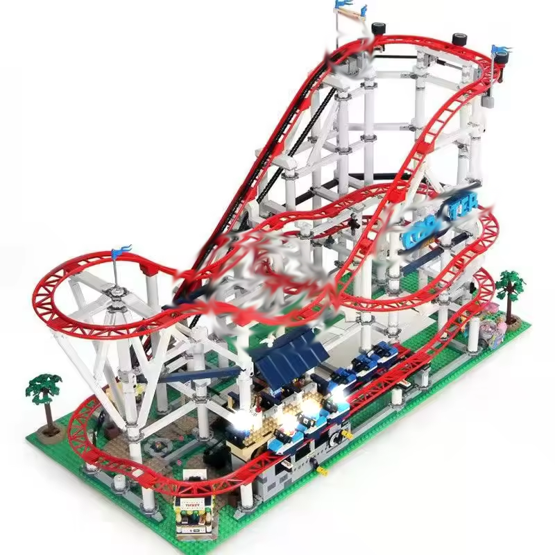 Building Blocks Advanced-Model Large Roller Coaster Electric Motor Amusement Park Facilities Kid Toys Gifts 10261 lepins toy