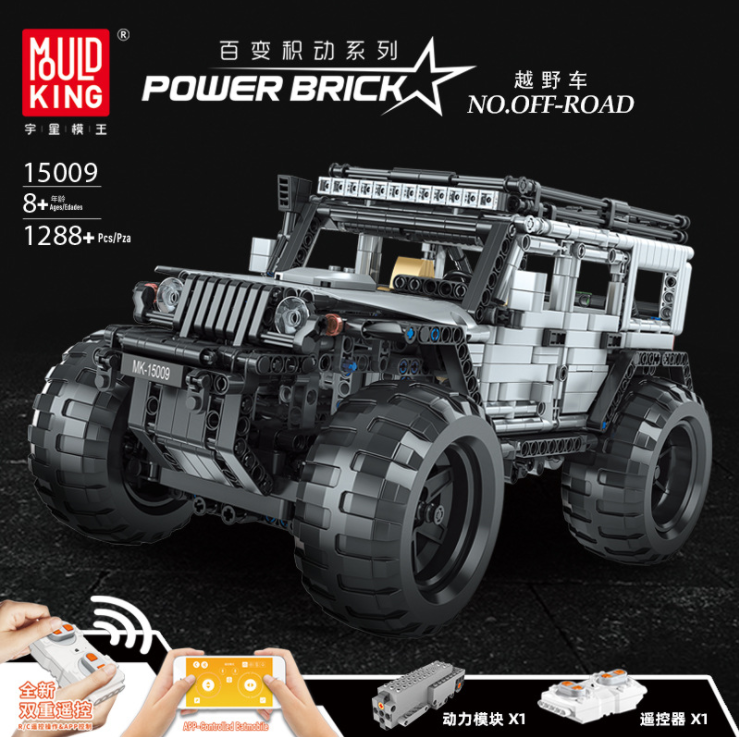 MOULD KING 15009 product new  lepins Technic Car Toys car set MOC-30364 RC Off-Road SUV Car Model Building Blocks Bricks toy