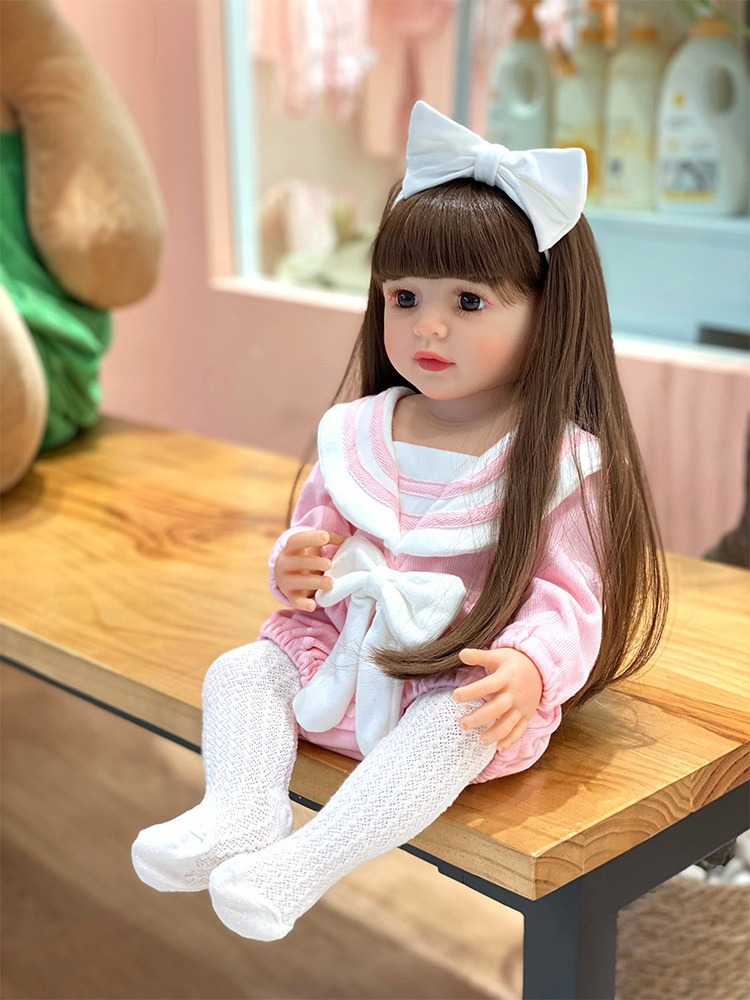 Wholesale High Quality NPK 55CM Kids Toy Christmas Gift Handmade Girl Big Baby Doll Reborn Toddler Dolls