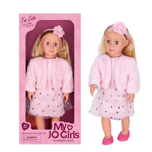 2024 Hot Manufacture 18 Inch Big Size Doll Girl Toy Realistic Baby Doll With Various Hair Colors Lovely Girl Doll for gift