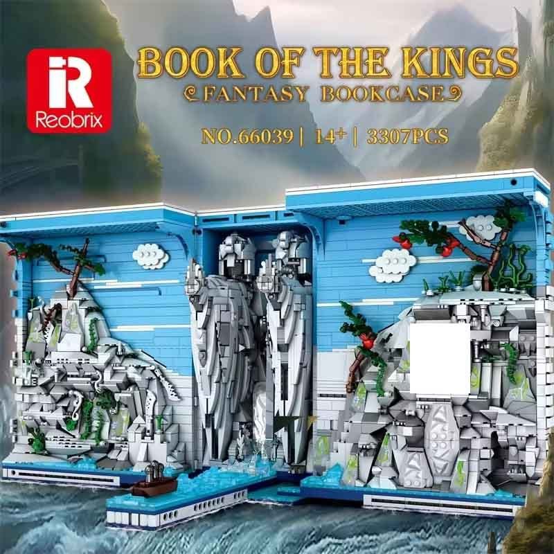 Reobrix 66039 Book of the Kings building blocks 2024 the new arrival toy bricks Fantasy bookcase block toy sets in stock