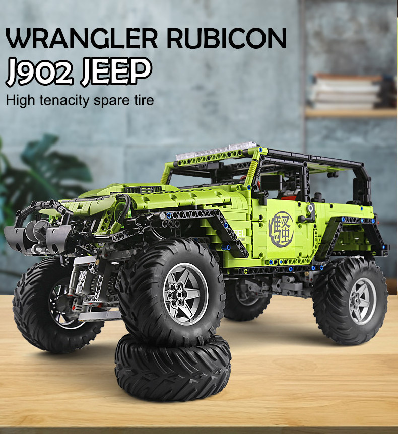 LE J902 High-tech SUV Off RC kids remote control Car MOC5140 Jeeped Wranglersd Rubicon Set Building Blocks Bricks toy for kids