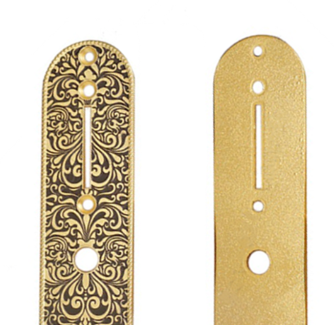 Guitar Tools OEM Customized Logo CNC Machine Electric Guitar Control Plate Tele Style Mounting Plate Gold Color