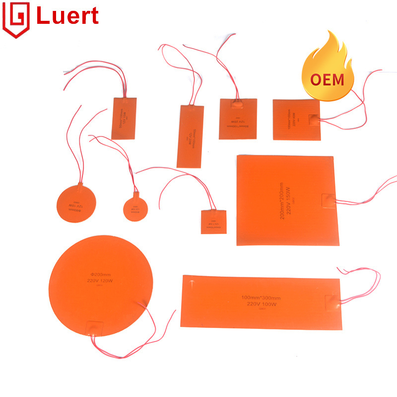 Flexible Heating Element Battery Powered Dc 12V Silicone Heater Pad