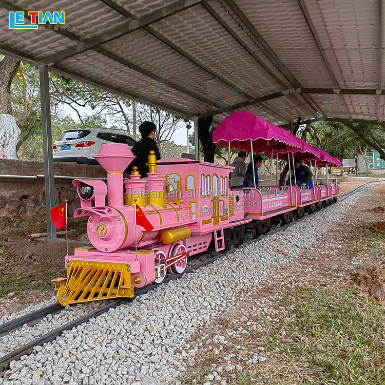 Scenic area wattman train kids backyard train amusement park ride on train with track for adults