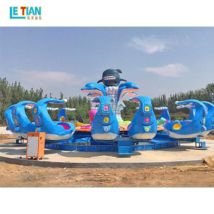 Children theme park games electric Shark Island outdoor public city park recreational facilities amusement rides factory