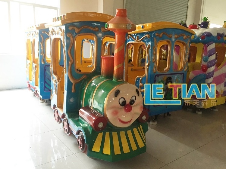 Carnival outdoor small tourist sightseeing track trains amusement  electric kids thomas train rides for sale