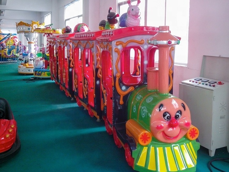 Carnival outdoor small tourist sightseeing track trains amusement  electric kids thomas train rides for sale