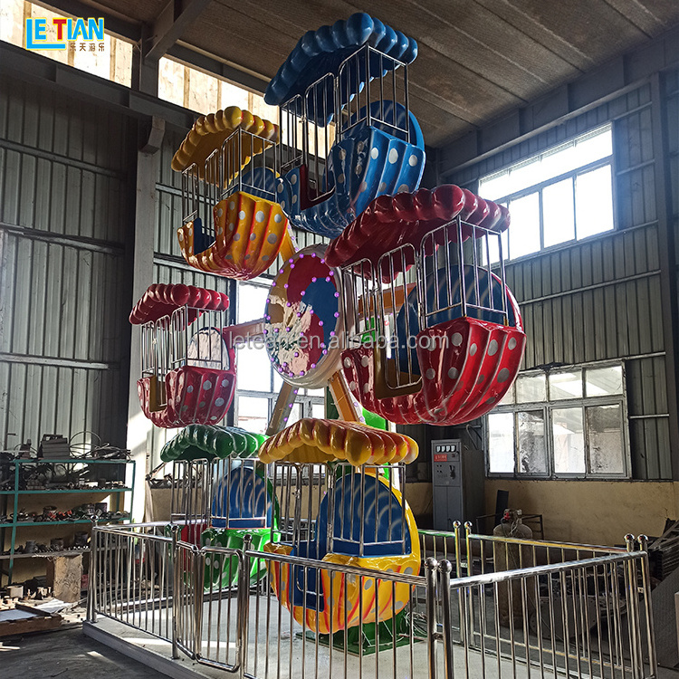 Indoor playground small ferris wheel manufacturer sale 10 seats electric miniature ferries wheel amusement park rides