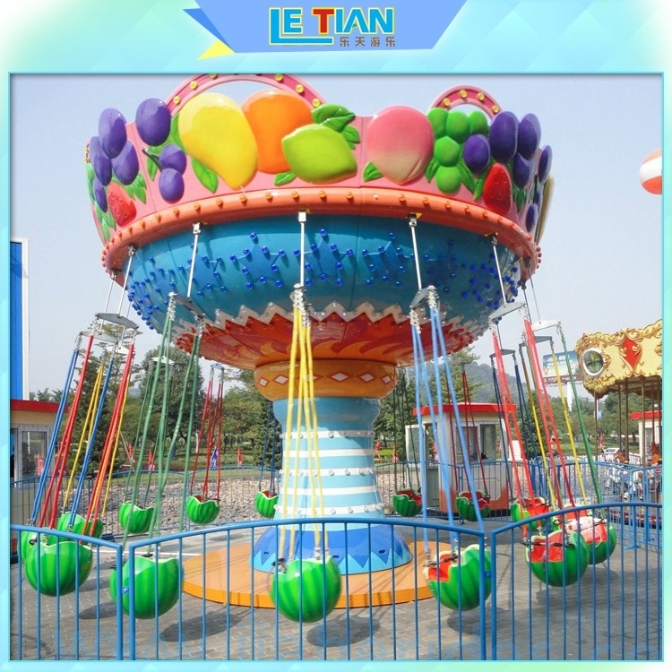 China Amusement Park Rides Factory Outdoor Playground Kids Swing Fruit Flying Chair for sale