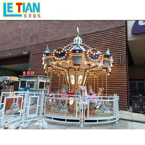 High quality indoor shopping mall commercial 8 seats coin operated kiddie carousel horse rides for sale