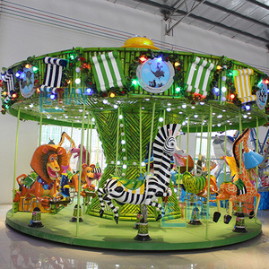 hot sale merry go round amusement park ride manufacturer fiberglass carousel horse for sale