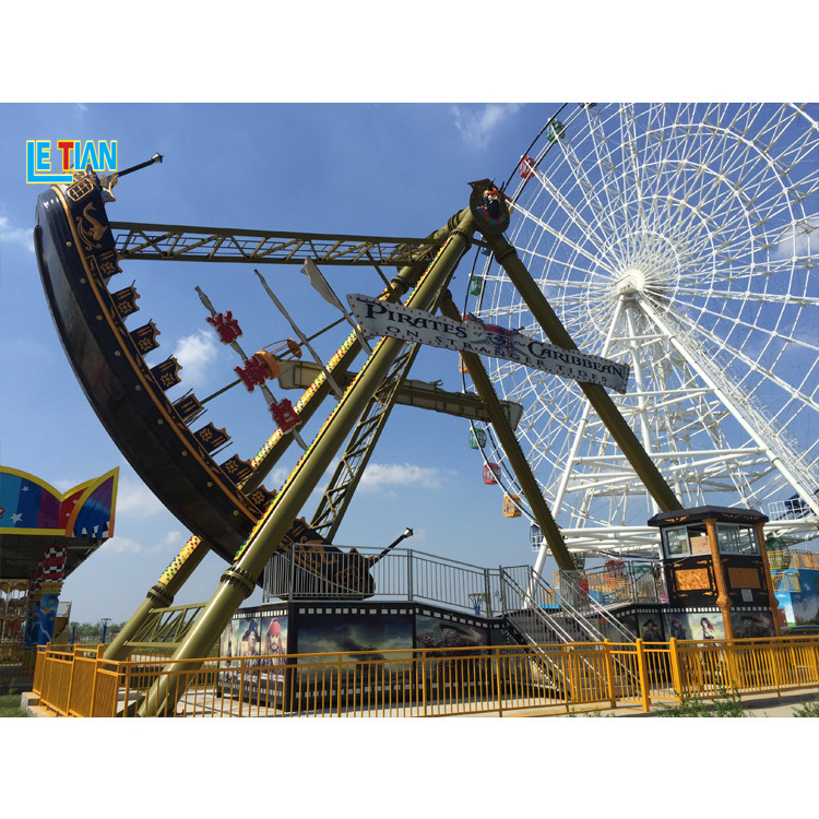 Outdoor attractions customized swing boat 40 seats fiberglass amusement park ride pirate ship