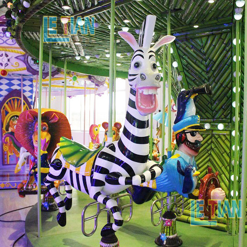 hot sale merry go round amusement park ride manufacturer fiberglass carousel horse for sale