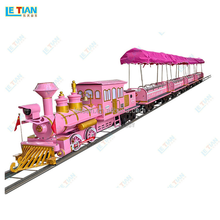 Scenic area wattman train kids backyard train amusement park ride on train with track for adults