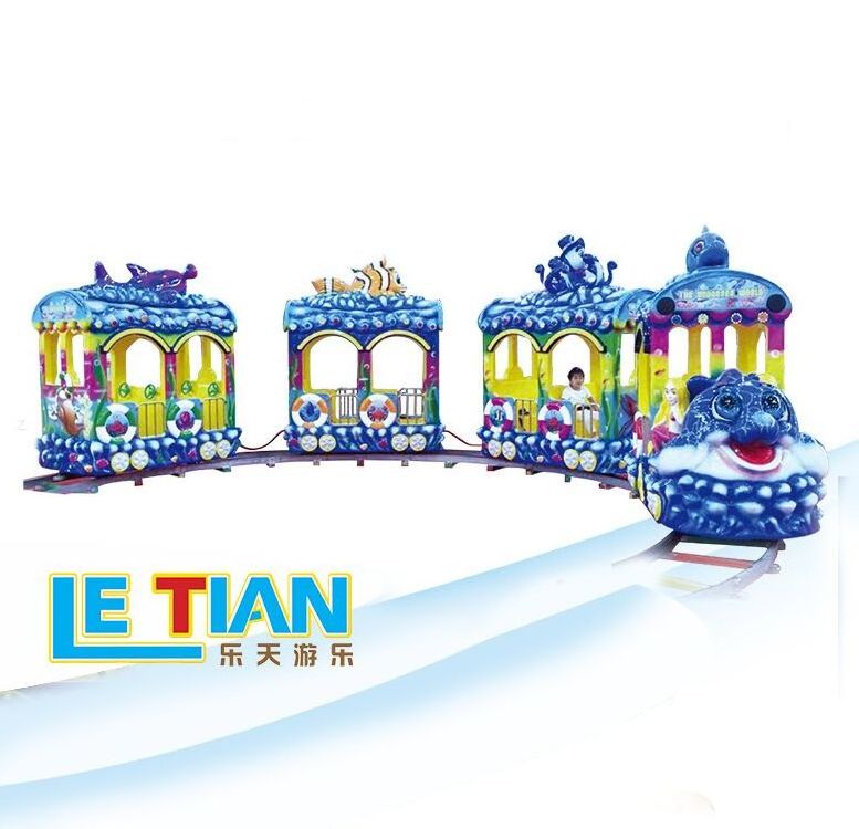 China Amusement Park Manufacture Funfair Carnival Attraction Mini Kids Cartoon Electric Track Trains Rides Game Machine for Sale