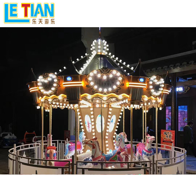 High quality indoor shopping mall commercial 8 seats coin operated kiddie carousel horse rides for sale