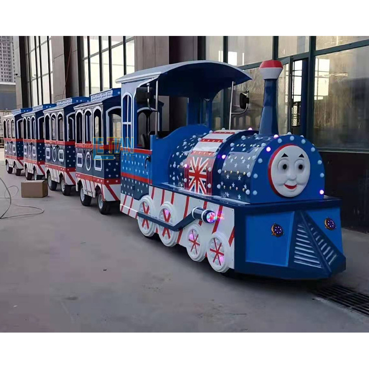 Amusement park equipment trackless train price electric mini express thomas tourist train for sale